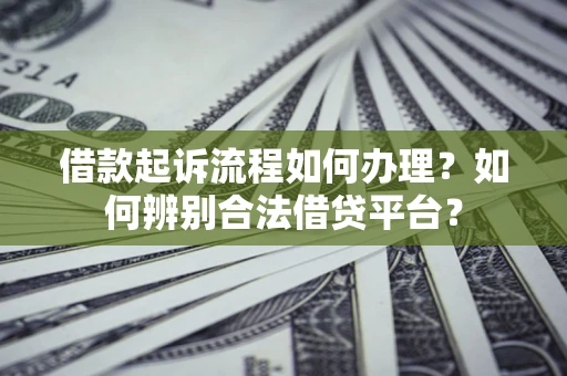 武汉借款起诉流程如何办理？如何辨别合法借贷平台？
