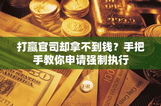武汉打赢官司却拿不到钱？手把手教你申请强制执行