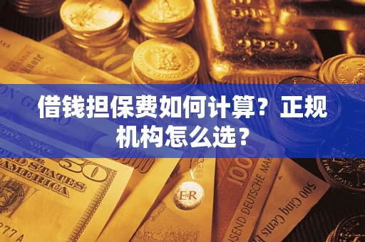 武汉借钱担保费如何计算？正规机构怎么选？