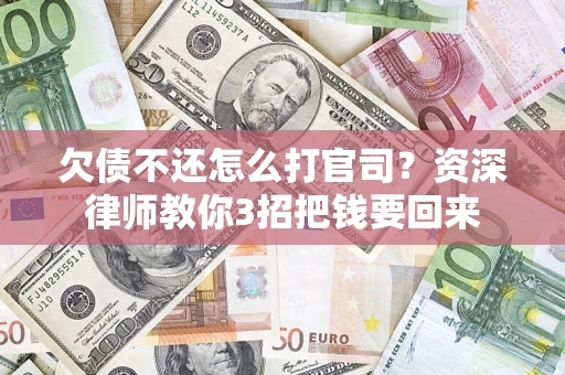 武汉欠债不还怎么打官司？资深律师教你3招把钱要回来