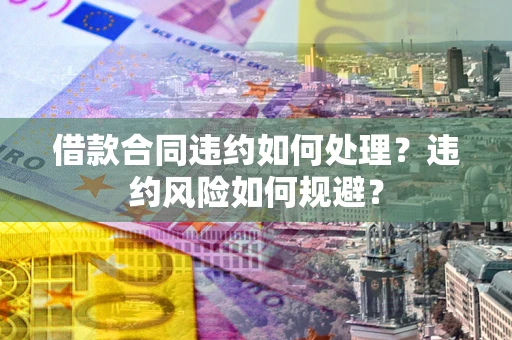 武汉借款合同违约如何处理？违约风险如何规避？