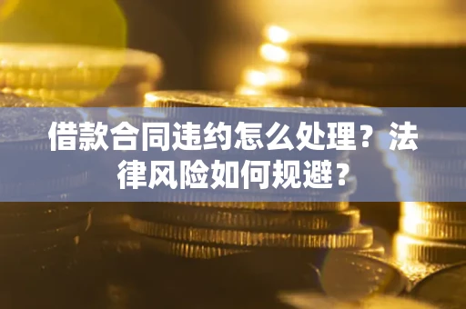 武汉借款合同违约怎么处理？法律风险如何规避？