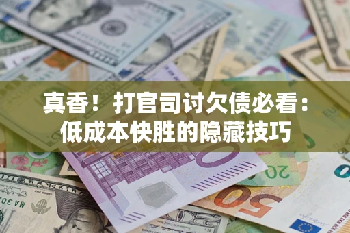 武汉真香！打官司讨欠债必看：低成本快胜的隐藏技巧