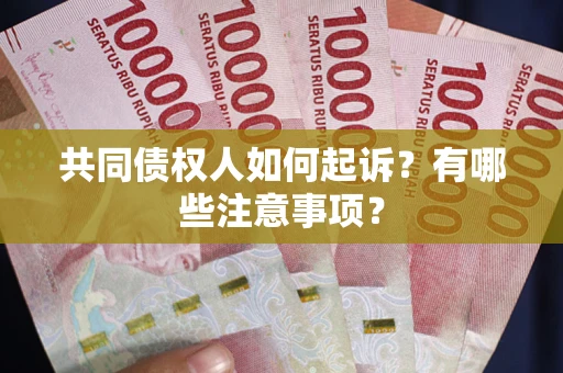 武汉共同债权人如何起诉？有哪些注意事项？